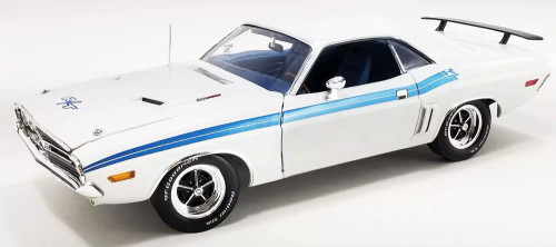 1/18 ACME 1971 Dodge Challenger R/T (Brite White with Blue Stripes