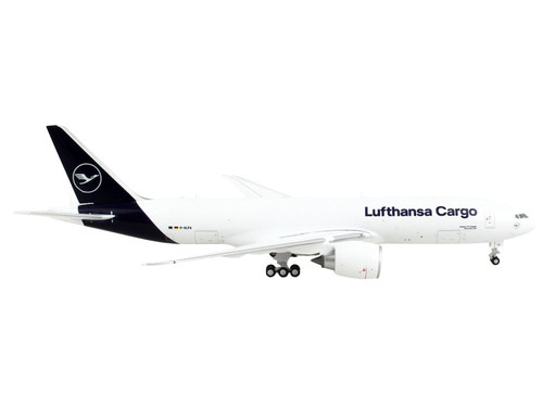 Boeing 777F Commercial Aircraft "Lufthansa Cargo" White with Dark Blue Tail 1/400 Diecast Model Airplane by GeminiJets