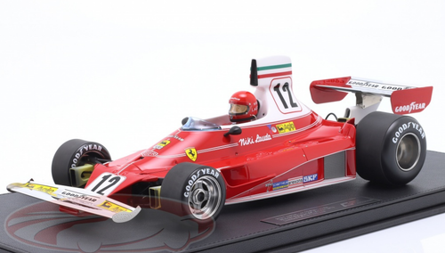 1/12 GP Replicas 1975 Formula 1 Niki Lauda Ferrari 312T #12 Winner Belgian GP Formula 1 World Champion Car Model with Driver Figure