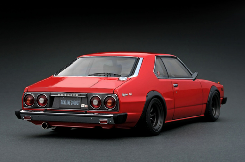 1/18 Ignition Model Nissan Skyline 2000 GT-ES (C210) Red (Limited 80 Pieces)