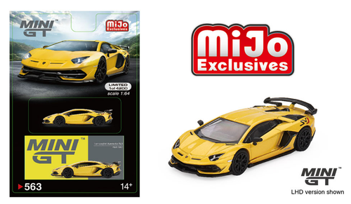 1/64 Mini GT Lamborghini Aventador SVJ (Giallo Orion Yellow) Diecast Car Model