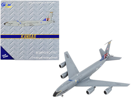 Boeing KC-135 Stratotanker Tanker Aircraft "Kansas Air National Guard" United States Air Force "Gemini Macs" Series 1/400 Diecast Model Airplane by GeminiJets