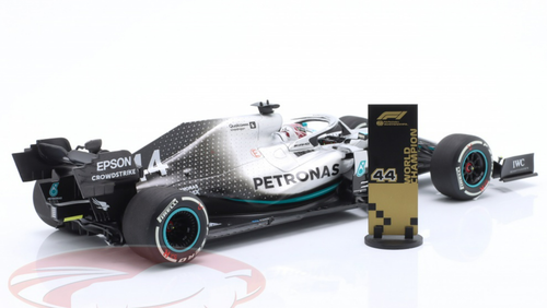 1/18 Minichamps 2019 Formula 1 Lewis Hamilton Mercedes-AMG F1 W10 #44 USA GP Formula 1 World Champion Car Model
