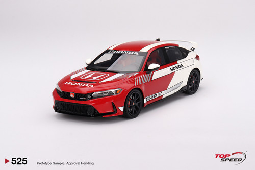 1/18 TOPSPEED Honda Civic TYPE R #1 2023 Pace Car Red