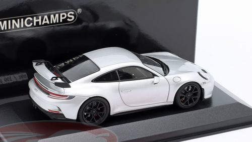 1/43 Minichamps 2021 Porsche 911 (992) GT3 (Dolomite Silver Metallic with Black Wheels) Car Model