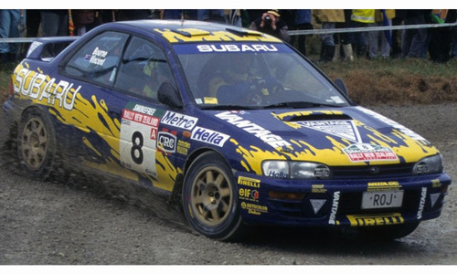 1/18 Sunstar 1997 Subaru Impreza 555 #8 P.Bourne, G.Vincent Rally of New Zealand Diecast Car Model