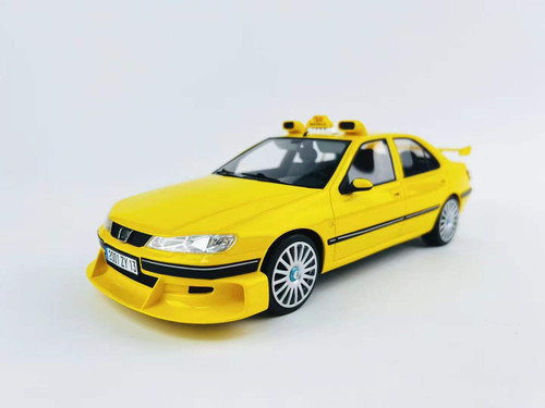 1/18 GOC & Vehicle Art Peugeot 406 Movie "Taxi" (Yellow) Resin Car Model Limited 50 Pieces