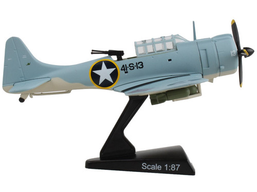 Douglas SBD-3 Dauntless Aircraft "41-S-13" United States Navy 1/87 Diecast Model Airplane by Postage Stamp
