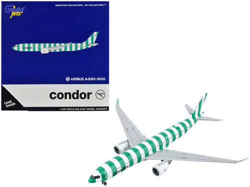 Airbus A330-900 Commercial Aircraft "Condor Airlines" Green and White Stripes 1/400 Diecast Model Airplane by GeminiJets