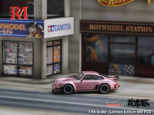 1/64 Rhino Model RM Porsche 911 930 Singer Turbo Study Ghost Player (Pink) Diecast Car Model