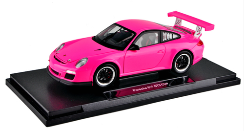 1/18 Welly FX Porsche 911 GT3 Cup (Pink Red) Diecast Car Model