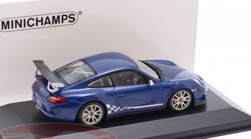 1/43 Minichamps 2009 Porsche 911 (997.2) GT3 RS 3.8 (Blue Metallic with Decor) Car Model