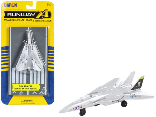 Grumman F-14 Tomcat Fighter Aircraft Gray with Red Stripes