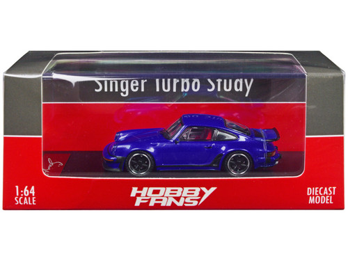 Porsche Singer Turbo Study Blue Metallic 1/64 Diecast Model Car by Hobby Fans