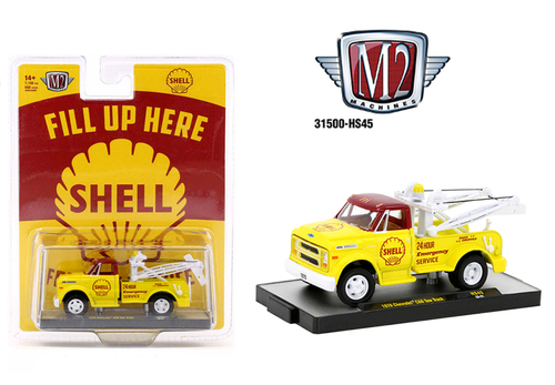 1/64 M2 Machines 1970 Chevrolet C60 Shell Tow Truck Diecast Car Model