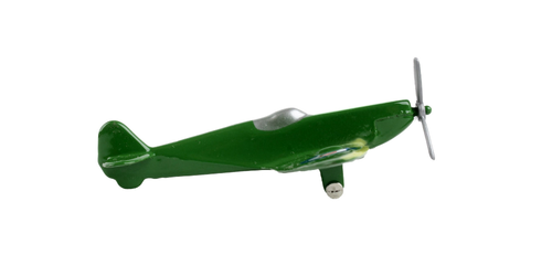 Supermarine Spitfire Fighter Aircraft Green "Royal Air Force" with Runway Section Diecast Model Airplane by Runway24