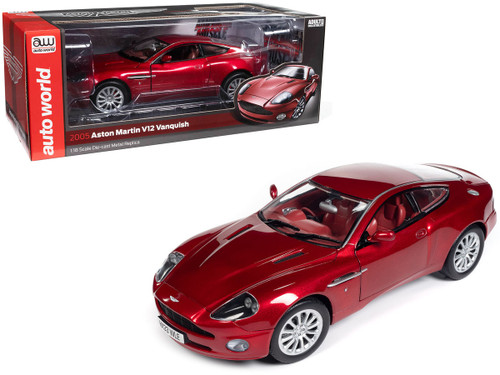 AUTOart Aston Martin Vanquish 赤 1/18 2005 Aston Martin V12 Vanquish 1:18-Scale Diecast Car With A