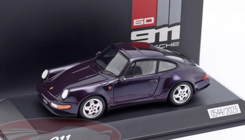 1/43 Dealer Edition Porsche 911 Carrera 4 (964) 30 Years 911 (Violet Purple Metallic) Car Model