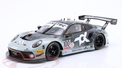 1/18 Spark 2022 Porsche 911 GT3 R #100 24h Spa Toksport WRT Julien Andlauer, Marvin Dienst, Sven Müller Car Model