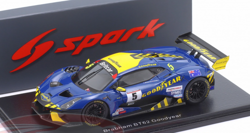 1/43 Spark 2019 Brabham BT62 #5 Winner Britcar Endurance Brands Hatch David Brabham, Will Powell Car Model