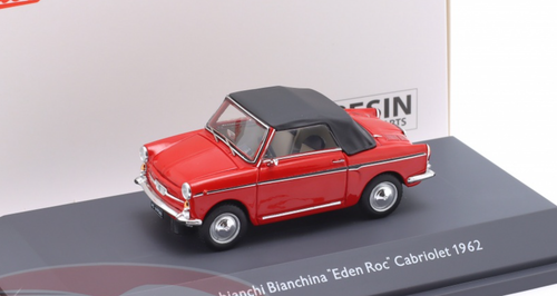1/43 Schuco 1962 Autobianchi Bianchina Eden Roc Cabriolet (Red) Car Model