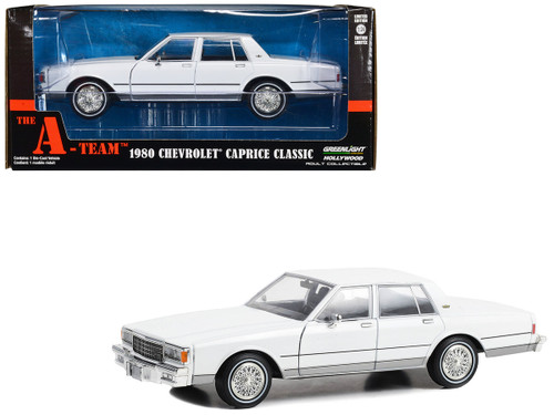 1980 Chevrolet Caprice Classic White "The A-Team" (1983-1987) TV Series "Hollywood" Series 1/24 Diecast Model Car by Greenlight