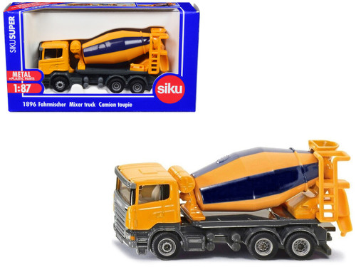 Scania Mixer Truck Yellow 1/87 (HO) Diecast Model by Siku