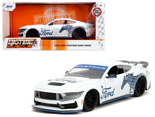 1/24 Jada 2024 Ford Mustang Dark Horse (White) Diecast Car Model