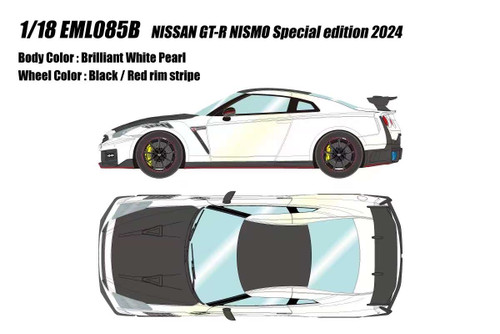 1/18 Makeup 2024 Nissan Skyline GT-R GTR Nismo Special Edition (Brilliant White Pearl) Car Model