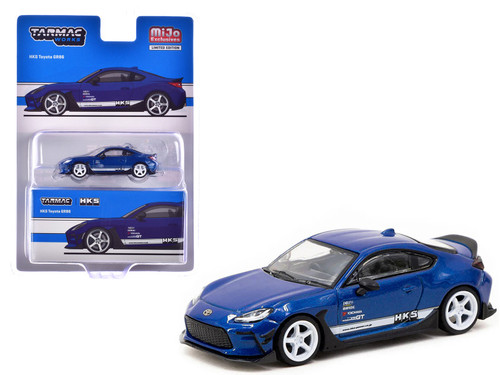 1/64 Tarmac Works HKS Toyota GR86 (Blue Metallic) Diecast Car Model