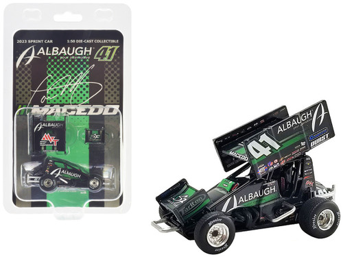 Winged Sprint Car #41 Carson Macedo "Albaugh - MVT" Jason Johnson Racing "World of Outlaws" (2023) 1/50 Diecast Model Car by ACME