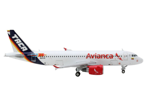 Airbus A320 Commercial Aircraft "Avianca Airlines" White with Tail Stripes 1/400 Diecast Model Airplane by GeminiJets