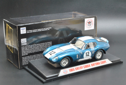 1/18 Dealer Edition 1965 Ford Shelby Mustang Cobra Coupe Daytona #12 (Blue) Diecast Car Model