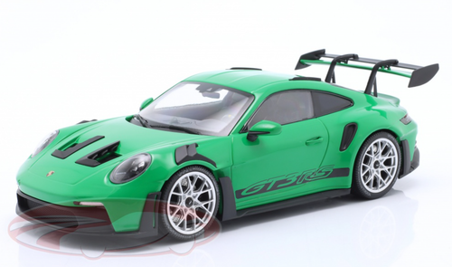 1/18 Minichamps 2023 Porsche 911 (992) GT3 RS (Green with Silver Wheels) Car Model