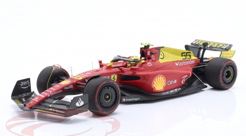 1/18 BBR 2022 Formula 1 Carlos Sainz Jr. Ferrari F1-75 #55 4th Italy GP Car Model