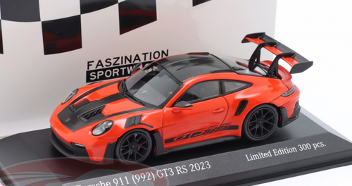 1/43 Minichamps 2023 Formula 1 Porsche 911 (992) GT3 RS Weissach Package (Red with Black Wheels) Car Model