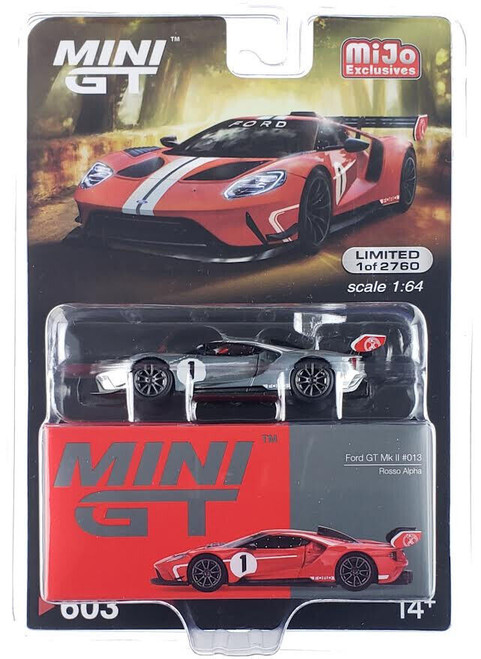 1/64 Mini GT Ford GT MK II #013 (Rosso Alpha Red) Diecast Car