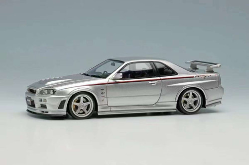 1/43 Makeup Nissan Skyline GT-R GTR (BNR34) Nismo R-Tune (Silver) Car Model