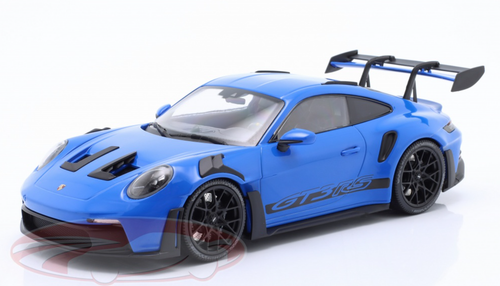 1/18 Minichamps 2023 Porsche 911 (992) GT3 RS (Blue with Black Wheels) Car Model