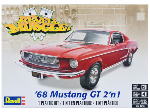 Level 4 Model Kit 1968 Ford Mustang GT 2-in-1 Kit 