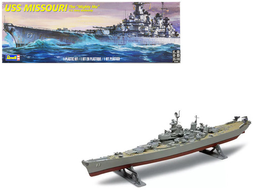 Level 4 Model Kit USS Missouri Battleship "The Mighty Mo'" 1/535 Scale Model by Revell