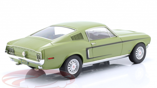 1/12 Norev 1968 Ford Mustang Fastback GT (Light Green Metallic) Diecast Car Model