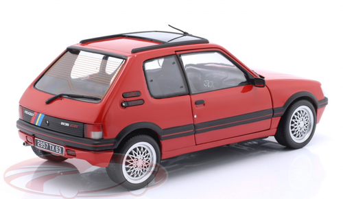 1/18 Norev 1991 Peugeot 205 GTI 1.9 (Vallelunga Red) Diecast Car Model