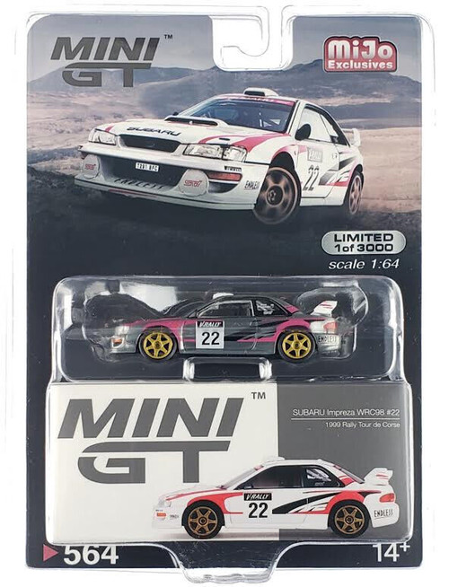 CHASE CAR 1/64 Mini GT 1999 Subaru Impreza WRC98 Rally Tour de