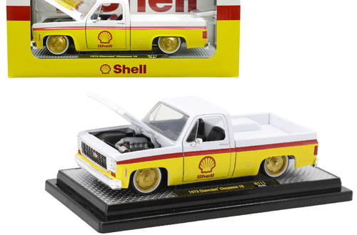 1/24 M2 Machines 1973 Chevrolet Cheyenne 10 Shell Edition Diecast Car Model