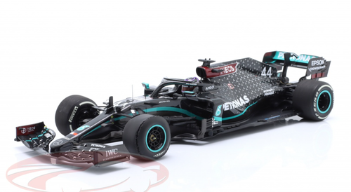 1/18 Minichamps 2020 Formula 1 Lewis Hamilton Mercedes-AMG F1 W11 #44 Winner British GP Formula 1 World Champion 2020 Car Model