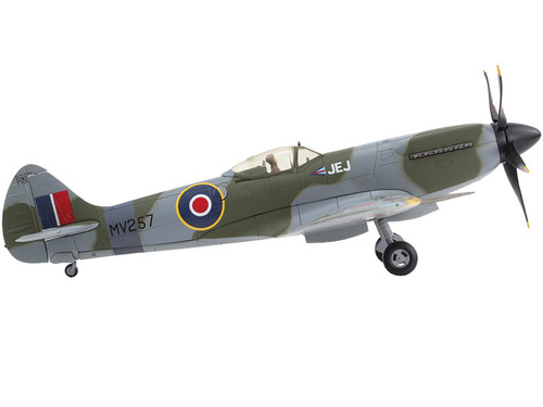 Supermarine Spitfire XIV Fighter Aircraft "Group Capt. J. E. Johnsson No 125 Wing Denmark" (1945) Royal Air Force "Air Power Series" 1/48 Diecast Model by Hobby Master