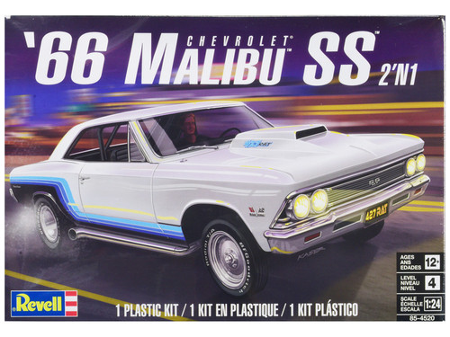 未使用 Classic Malibu HH model 9'1 Level 4 Model Kit 1966 Chevrolet Malibu SS 2-in-1 Kit 1/24 Scale