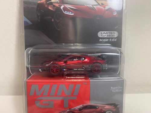 CHASE CAR 1/64 Mini GT Bugatti Divo (Red Metallic) Diecast Car Model