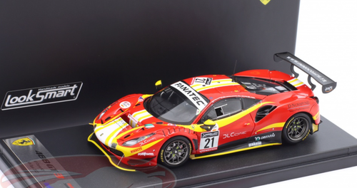 1/43 Looksmart 2022 Ferrari 488 GT3 #21 24h Spa AF Corse Hugo Delacour, Cedric Sbirrazzuoli, Alessandro Balzan, David Perel Car Model